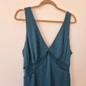Turquoise Aqua Maxi Babydoll Dress Sheer Mesh Lace Sleeveless Formal Dinner XL thumbnail 10
