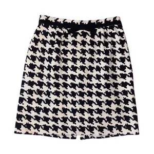 Kate Spade Black & White Houndstooth Skirt thumbnail 1