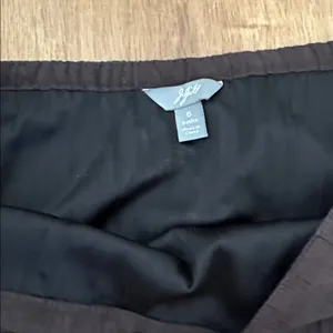 J. Jill Textured Faux-Suede Brown Midi‎ Skirt thumbnail 2