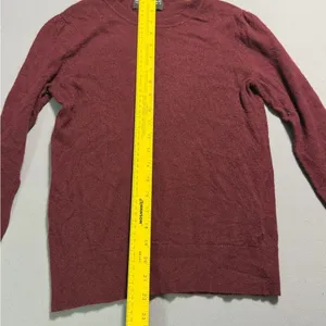 Italian yarn filpucci Banana-republic Women's Burgundy sweater wool cashmere thumbnail 5
