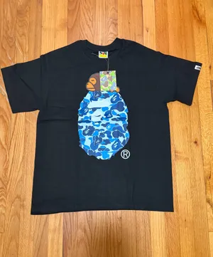 Ape (bathing) ape blue camo black T-shirt M NWT thumbnail 3
