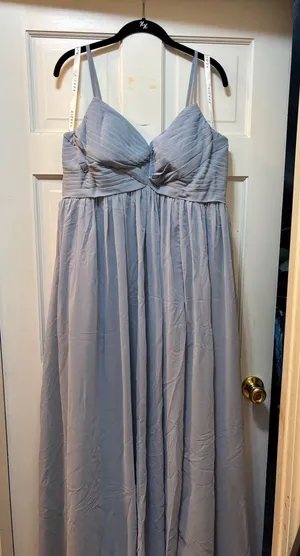 Azazie Size 16 Dusty Blue Bridesmaid Dress thumbnail 1
