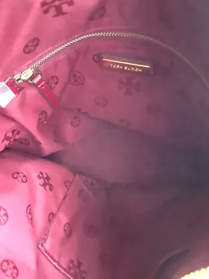 Tory Burch Burgundy Leather Shoulder Bag with Gold Hardware Burgundy color thumbnail 6