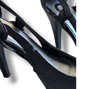 G by Guess Platform Pumps Womens‎ Black Good Glitter Peep Toe Heels Size 7.5 thumbnail 9