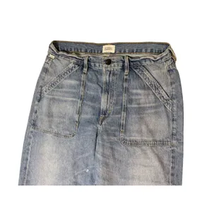 CITIZENS OF HUMANITY Size 32 Ayla Cargo High-Rise Wide-Leg Jeans Light Wash thumbnail 5
