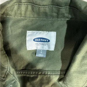 Old navy green cargo jacket large runs very small thumbnail 3