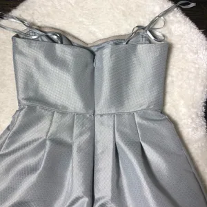 BCBG Max Azria Silver Gray Strapless Dress thumbnail 10