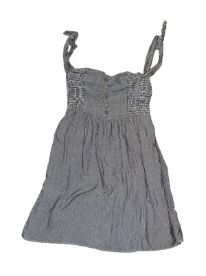 American Eagle Striped smocked tie strap dress thumbnail 1