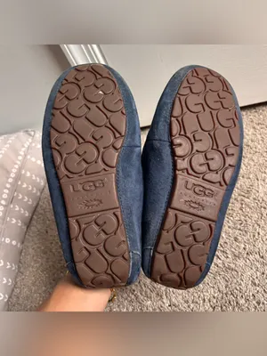 UGG Ansley Charm Loafers Slippers Navy Suede Shearling Size 8 thumbnail 8