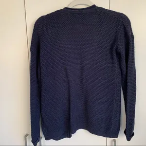 ⭐️ Navy Blue Long Sleeve Fisherman's Knit Cardigan S thumbnail 6