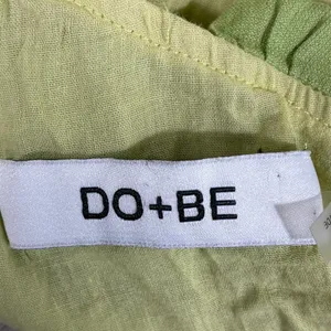 DO+BE One Shoulder Tiered Ruffle Mini Dress Lime Green Summer Boho Y18147 Size M thumbnail 5