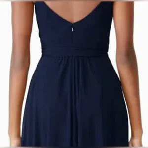 AMSALE Campbell Long Gown in Navy Navy Bridesmaid Dress Formal - Size 10 nwot thumbnail 3