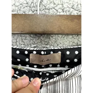 i.e. Pants Womens 8 Gray White Pinstripe Straight‎ Leg Y2K Minimalist Workwear thumbnail 3