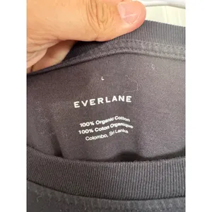 Everlane black organic cotton long sleeve tee size large thumbnail 2