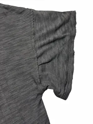 Free People Jordan Tee Carbon Black Cutout V Neck Distressed Slouchy T Shirt M thumbnail 9