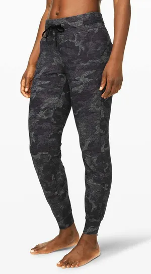 Lululemon Ready to Rulu Jogger Black Grey Camo Drawstring Pants Size Women's 2 thumbnail 1