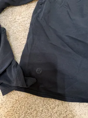 Lululemon Black Long Sleeve Tie Front Crop Top Athletic Yoga Top size medium thumbnail 3