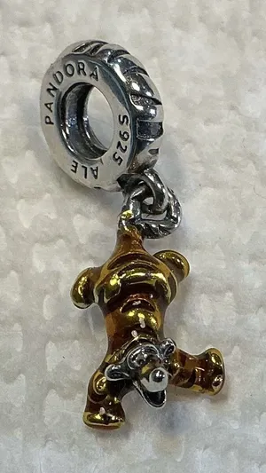 Pandora Disney Winnie the Pooh Tigger Dangle Charm 792213C01 S925 thumbnail 1