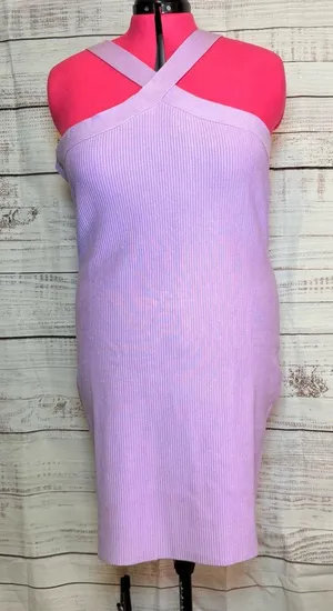 The Drop Elegant Lavender Cross-Neck Dress thumbnail 1