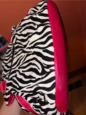 Y2K 2000’s Pink Floral Zebra-Print Shoulder Bag thumbnail 10