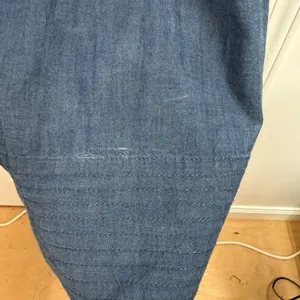 Vintage GAP dark blue ruffle cap sleeve‎ knee casual dress cottagecore button M thumbnail 4