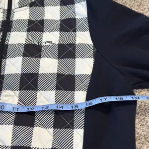 LRL Lauren Active Ralph Lauren Quilted Plaid Full Zip Hoodie Jacket‎ Women LG thumbnail 11