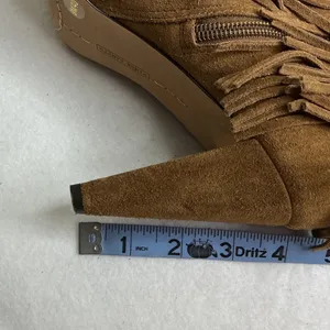 Vince Camuto Erichan Fringe Suede‎ Ankle Boots Brown Women 9M thumbnail 10
