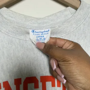 Champion Unisex‎ Cotton Sweatshirt Large Gray Princeton Reverse Weave Crewneck thumbnail 5