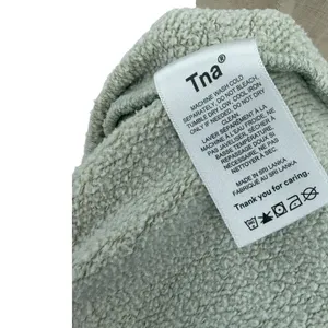 Aritzia Tna CozyAF Fleece Crew Sweatshirt Pullover Sage Green Size Small thumbnail 10