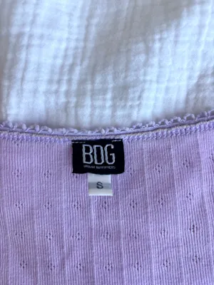 BDG lilac picot-trim baby tee thumbnail 3
