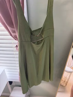 Amazon Green satin dress thumbnail 6