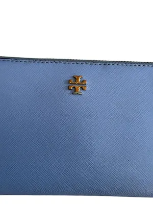 TORY BURCH Periwinkle Leather Zip Clutch Wallet thumbnail 8