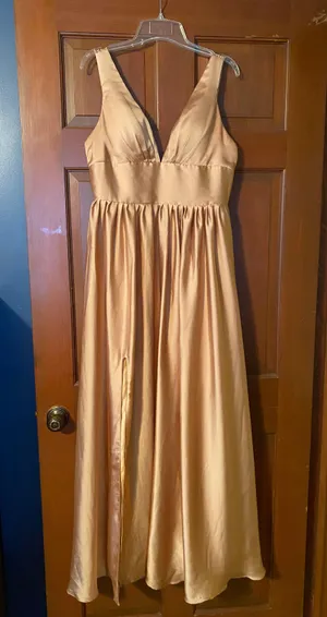 Gold Bridesmaid Dress thumbnail 1