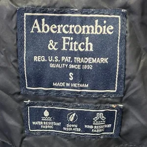 Abercrombie & Fitch Women's Black Fur Hooded Button Parka Puffer Coat Jacket S thumbnail 6