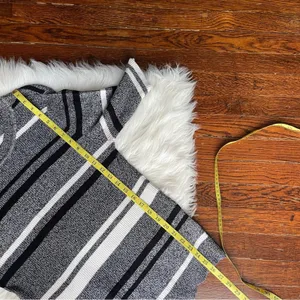 Apt. 9 Black & White Striped Sweater thumbnail 7