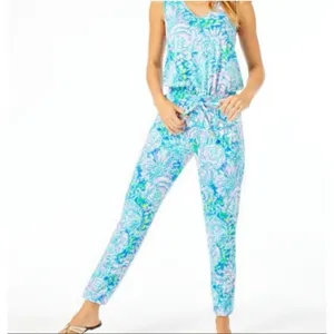 Lilly Pulitzer Paulina jumpsuit in full bloom size M thumbnail 2