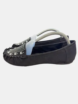 Nicole Black Rhinestone Studded Loafers Slip On Flats Comfort Shoes 10W- Danica thumbnail 2