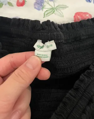 Aerie Black Flowy Shorts thumbnail 3