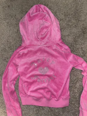 Forever 21 x Juicy Couture Pink Velour Zip-Up Jacket thumbnail 3