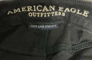 American Eagle Hi-Rise Jegging Size 4 Black Moto Zip thumbnail 7