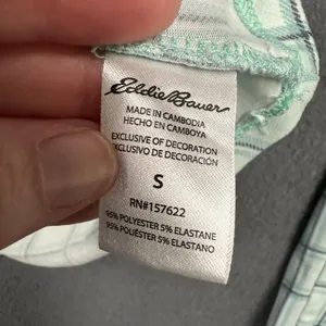 Eddie Bauer Pajama Set Womens Small Green Plaid Tank Top Pants Sleepwear Jersey thumbnail 13