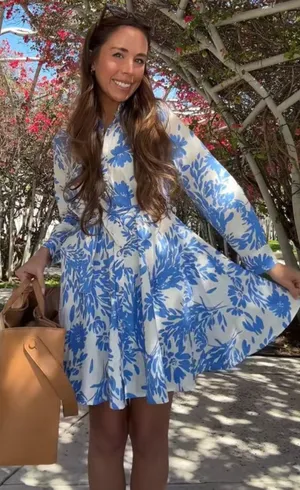 Target Blue Floral Dress thumbnail 1
