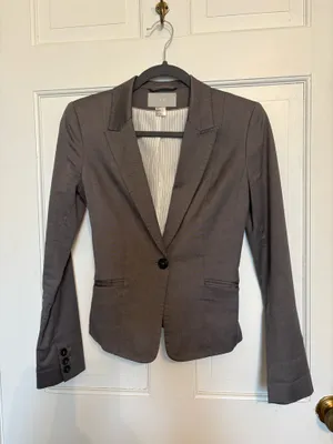 H&M Gray Blazer Jacket thumbnail 2