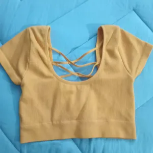 Aerie Orange Ribbed Top thumbnail 3