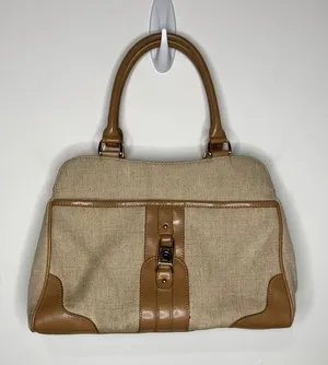 Etienne Aigner woven‎ purse tan thumbnail 1