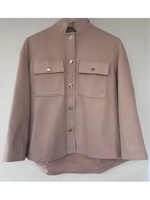 Tuckernuck Marant Camel Shirt Jacket Gold Snap XS Heavy Thick Minimalist Classic thumbnail 8