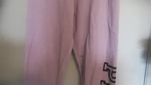 PINK Victoria's Secret outline pink on left leg jogger sweatpants in lilac light purple size medium. thumbnail 6