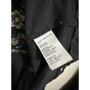 American Eagle Shirt Womens Small Blue Embroidered Boho Peasant Bell Sleeve Top thumbnail 5