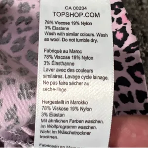 Topshop Leopard Mini Skirt Women 8 Pink Black Animal Print High‎ Waist Stretch thumbnail 5
