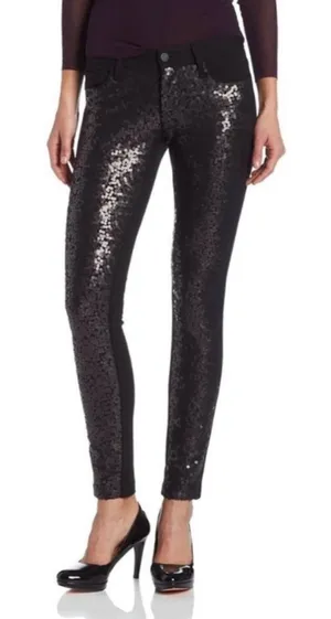 PAIGE Black Sequin Pants thumbnail 1
